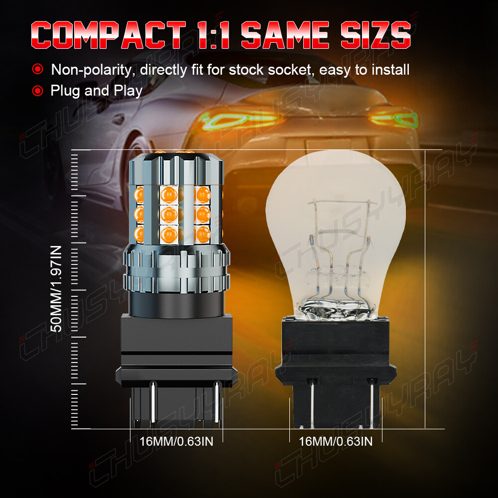 For Ford Excursion 2000-2004 LED Headlight High/Low Beam+Turn Signal Light Bulbs
