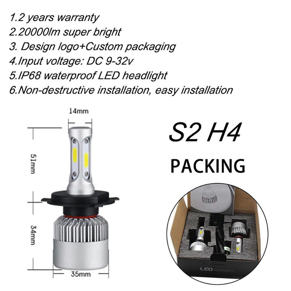 Fit Chevrolet C10 C20 C30 1981-1986 Pair 7×6″ 5×7 LED Headlights Hi/Lo DRL Lamp