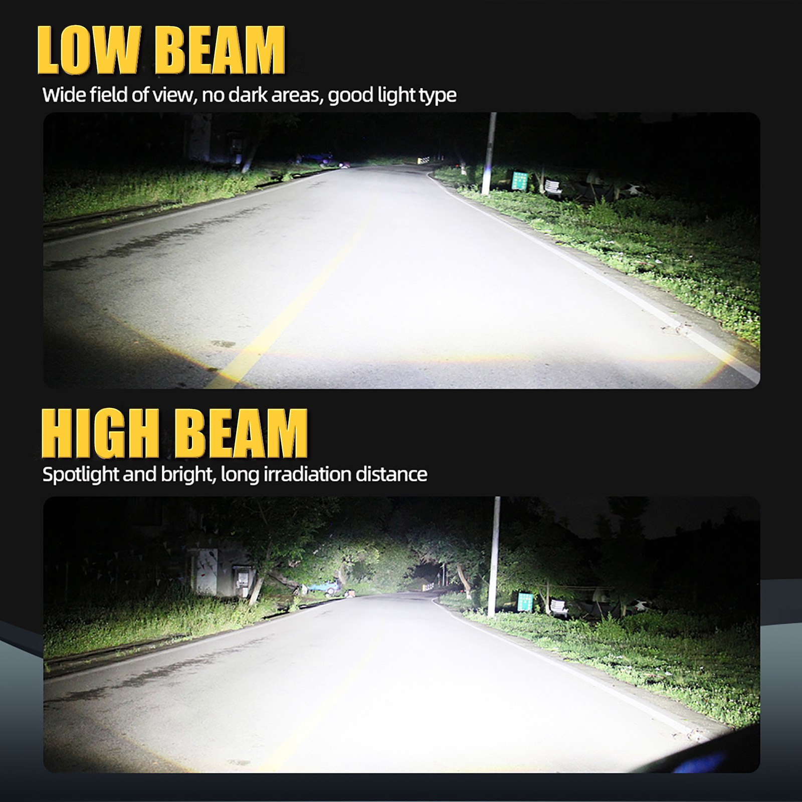 Combo 9005/H11/H11 LED Headlight Fog light Bulbs High Low Beam 6000K White
