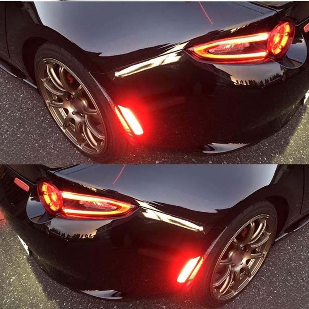 4Pc LED Side Marker Light Indicator Black Lens For 2016-2022 Mazda MX-5 Miata