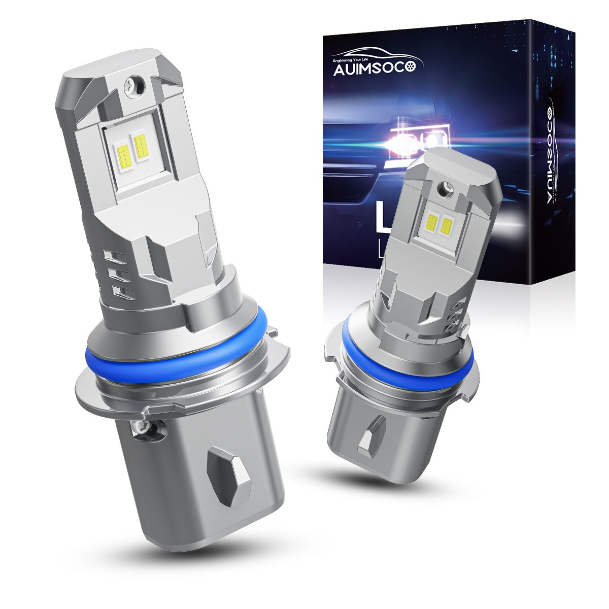 9007 HB5 LED Headlight Super Bright Bulbs Kit White High/Low Beam 72000LM 6500K