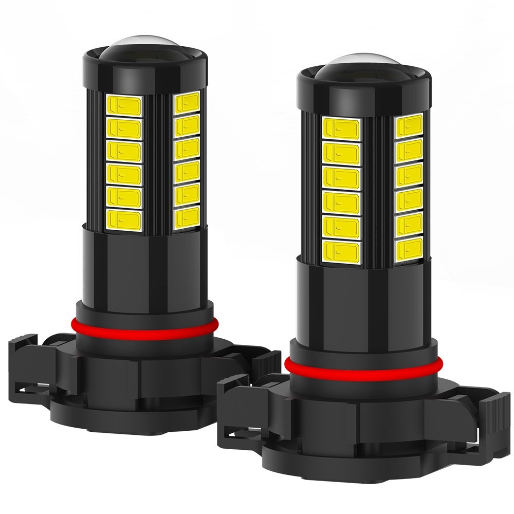 2x 2000Lm White 2504 PSX24W LED Bulbs Fog Driving Light Lamps 5630SMD Waterproof