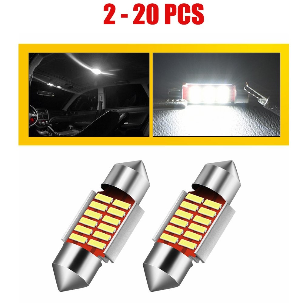 2-20X FESTOON LED INTERIOR DOME MAP LIGHT GLOBE BULB 12V CAR 4WD CSP 31MM 12SMD