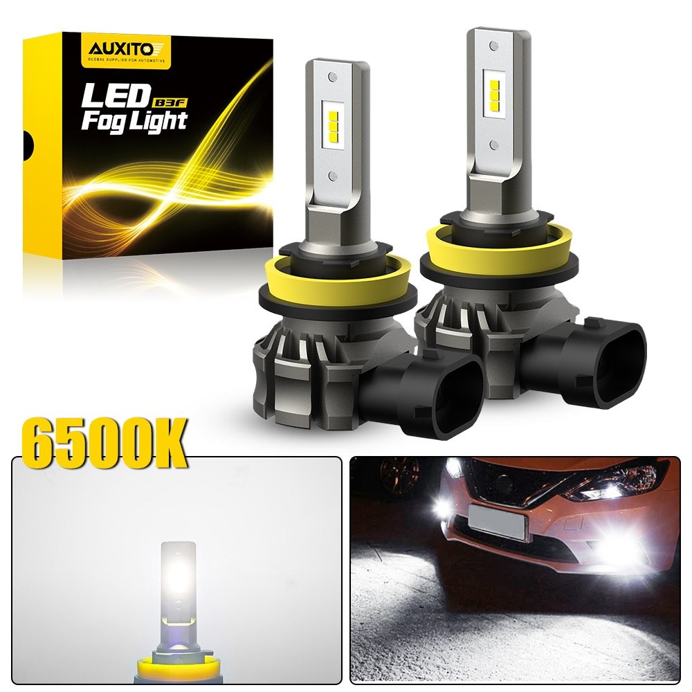 AUXITO H11 LED Headlight Kit Low High Beam BF3 Super Bright 3000K amber Bulbs