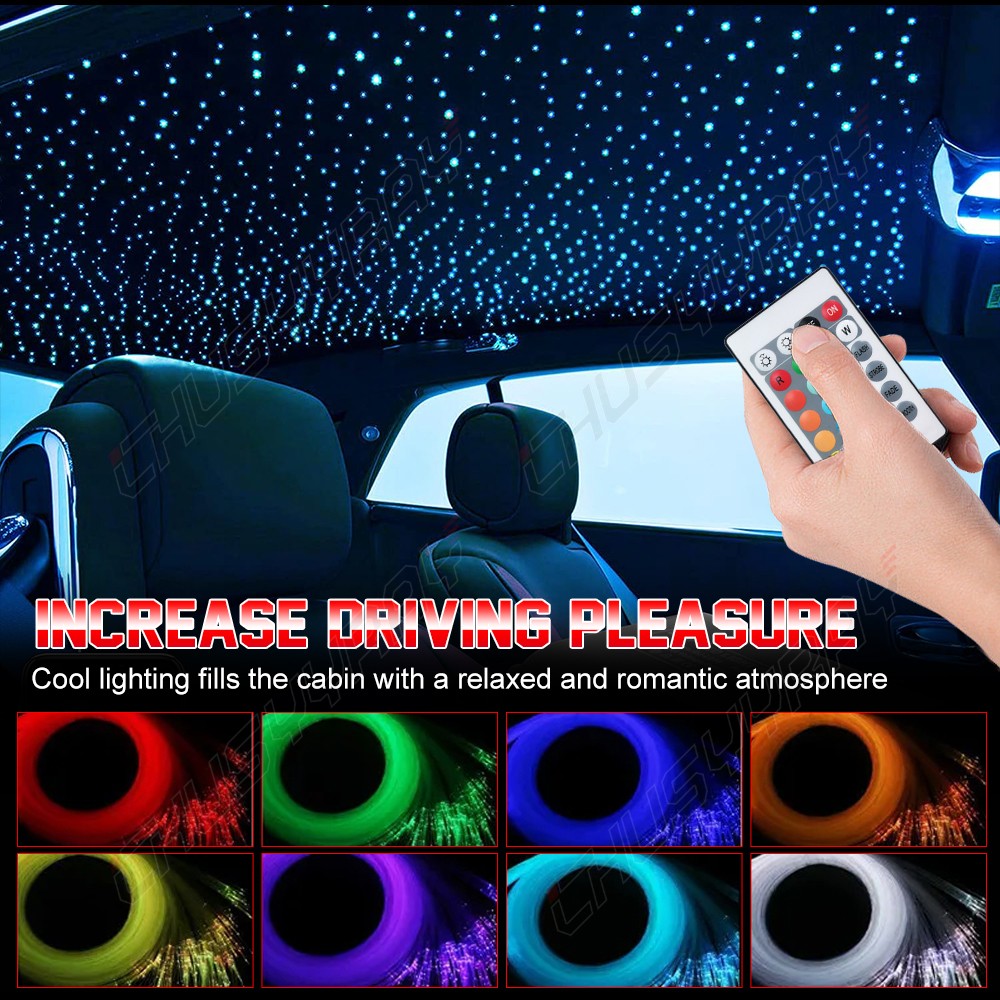 RGBW LED Car Headliner Roof Ceiling Star Light Kit Control 300x Fiber Optic