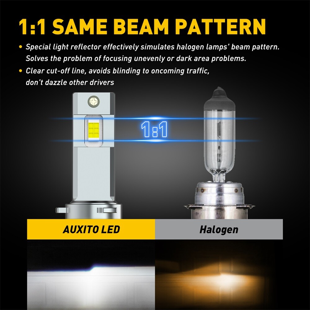 CANBUS Error Free High Low Beam H8 H11 H9 LED Headlight Headlamps 60000LM 2PCS