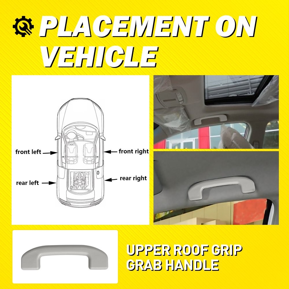 Gray Front Roof Pull Grab Handle For Nissan Sentra 2013-2019 73940-6CA0A 1-5SET