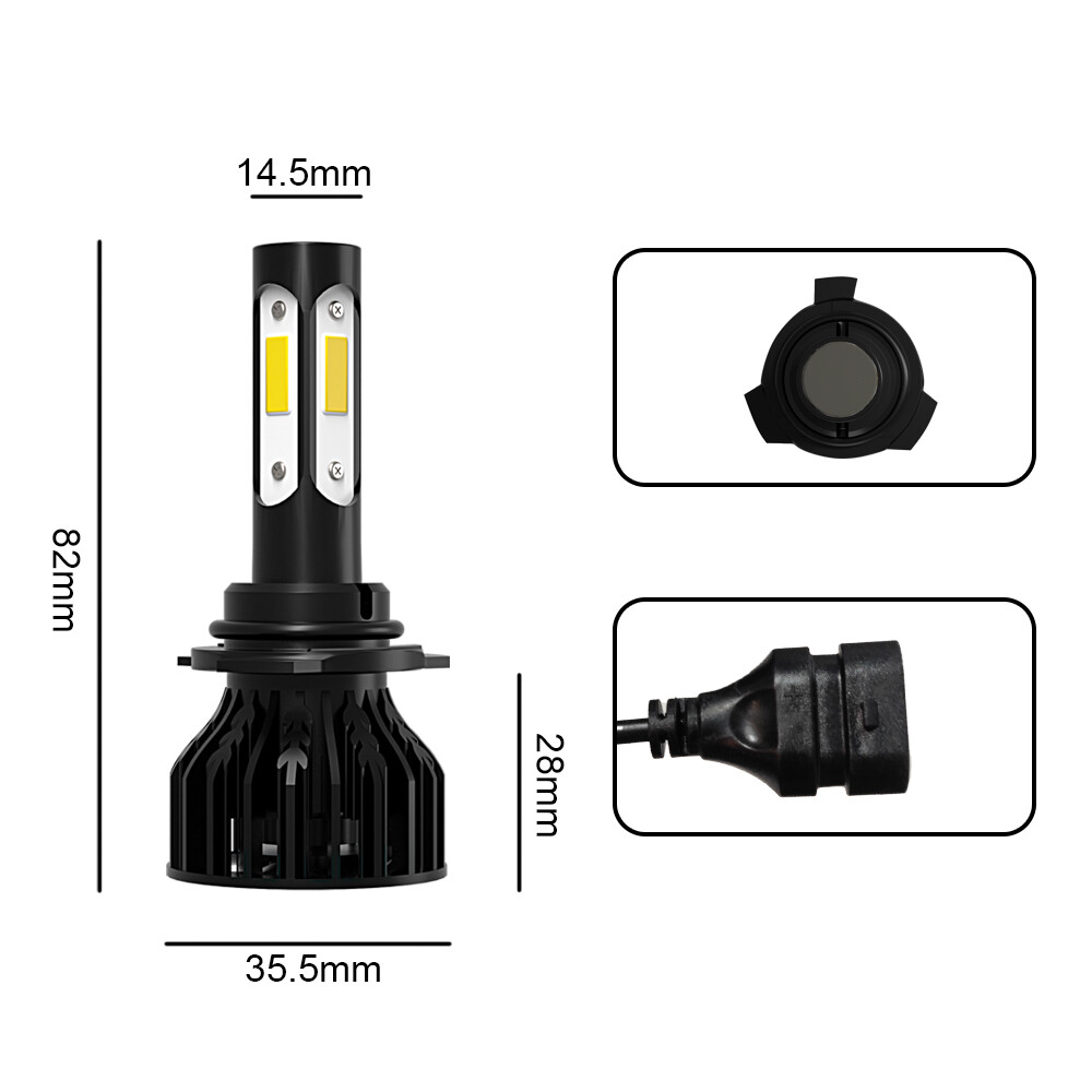 For Toyota Corolla 2009-2013 LED Combo Headlight Fog Light Kit Bulbs White 6500K