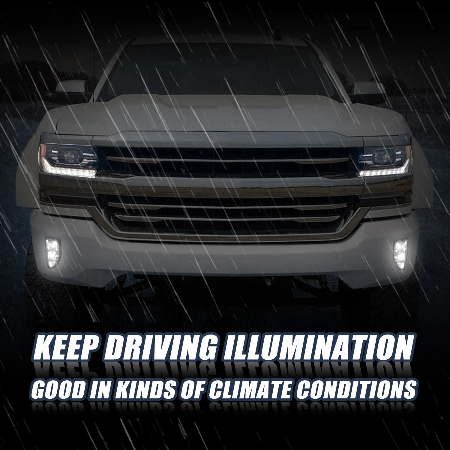 For 2016-2018 Chevy Silverado 1500 LED Fog Lights Driving Bumper Lamps w/Switch