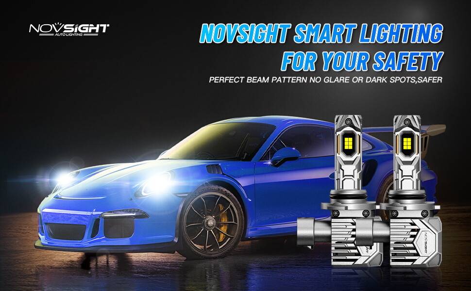NOVSIGHT 9005 9006 LED Headlight Bulbs Kit Hi/Low Beam 30000LM 130W 6500K