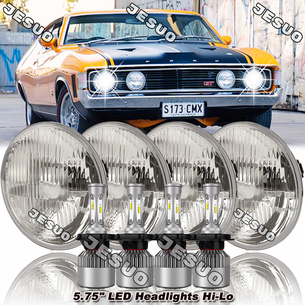Round 5.75″ 5-3/4″ LED Hi/Lo Headlights for Ford Ranchero Gran Torino 1965-1976