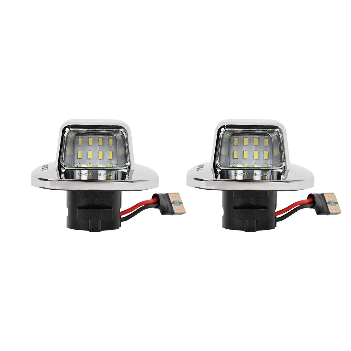 2x Chrome LED License Plate Light Tag Lamp For Chevy GMC C/K 1500 2500 ED 88-00