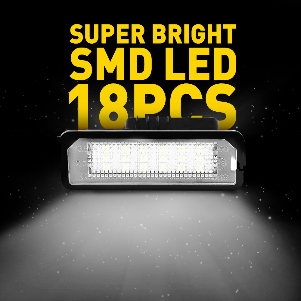 2X Canbus AUXITO LED License Plate Light Bulbs for VW PASSAT CC 2009-18 White