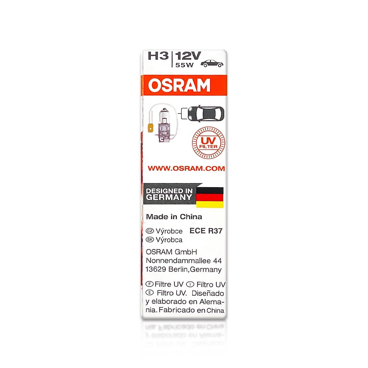 Osram H3 Original Standard OEM Headlight Halogen Bulb Off-Road 64151 | Pack of 1