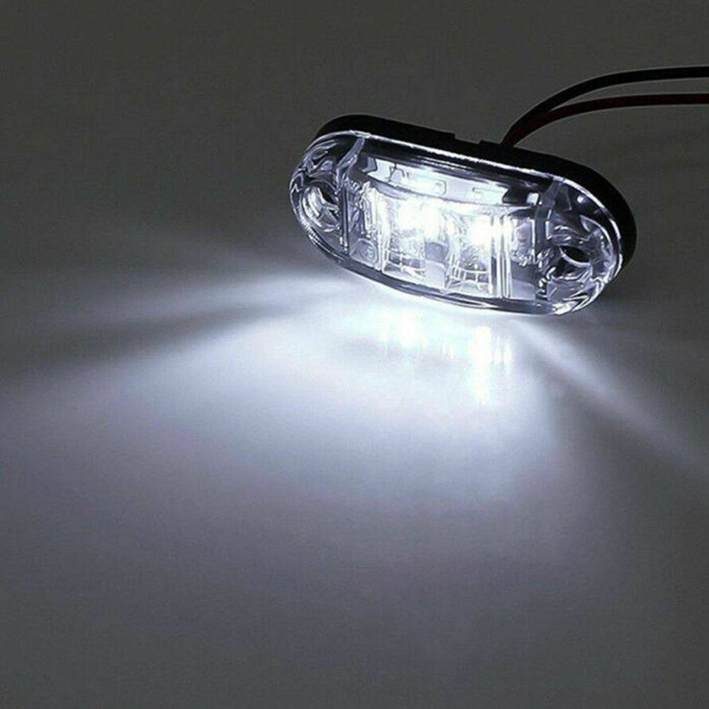 10x Pure White LED Light Thin Clearance Side Marker Light Lamp 2.5″ Bright GCB