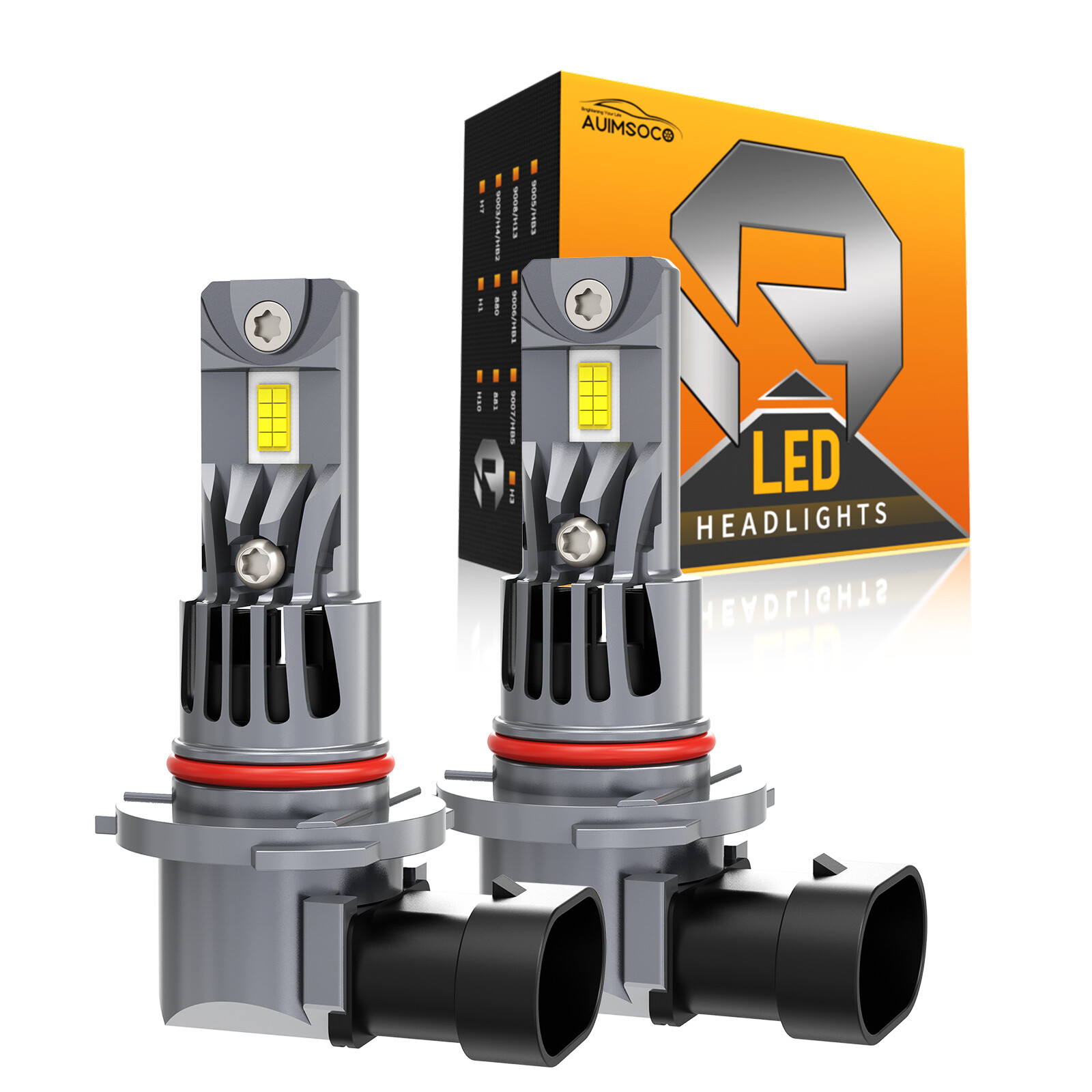 2Pcs 9005 HB3 LED Lights Bulbs High Beam 330000LM Super Bright White Series