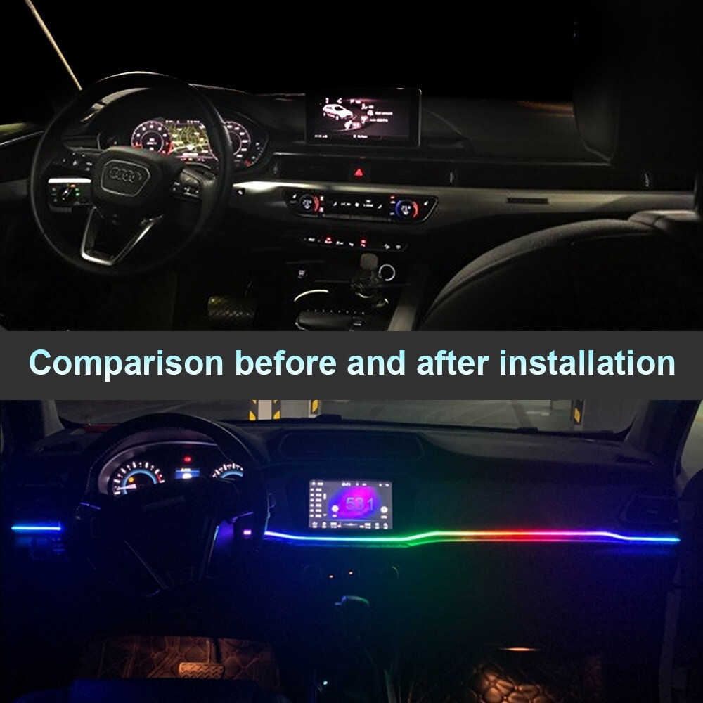 18 IN 1 Full LED Bead Symphony Dream Car Interior Ambient Lighting Wireless Kits