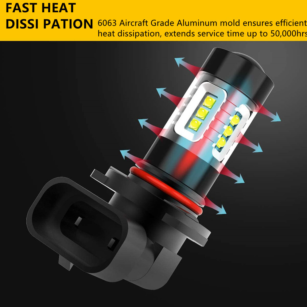 For Volkswagen Jetta 2007-2014 LED Headlight Bulbs High Beam+Low Beam+Fog Light