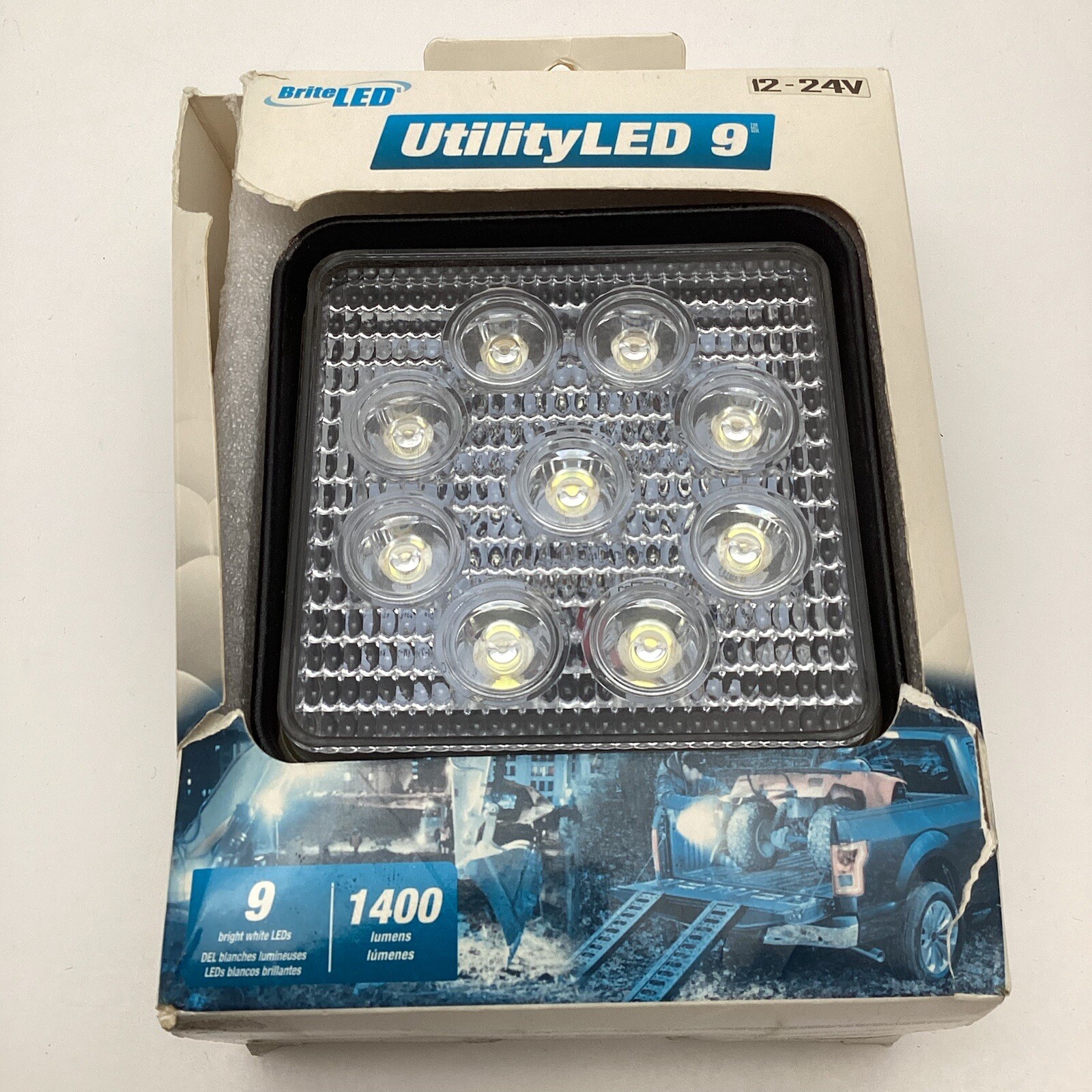 BRITE LED-UTILITY QUAD OFF ROAD,DRIVING LIGHTS, NEW IN BOX 1400 LUMEN