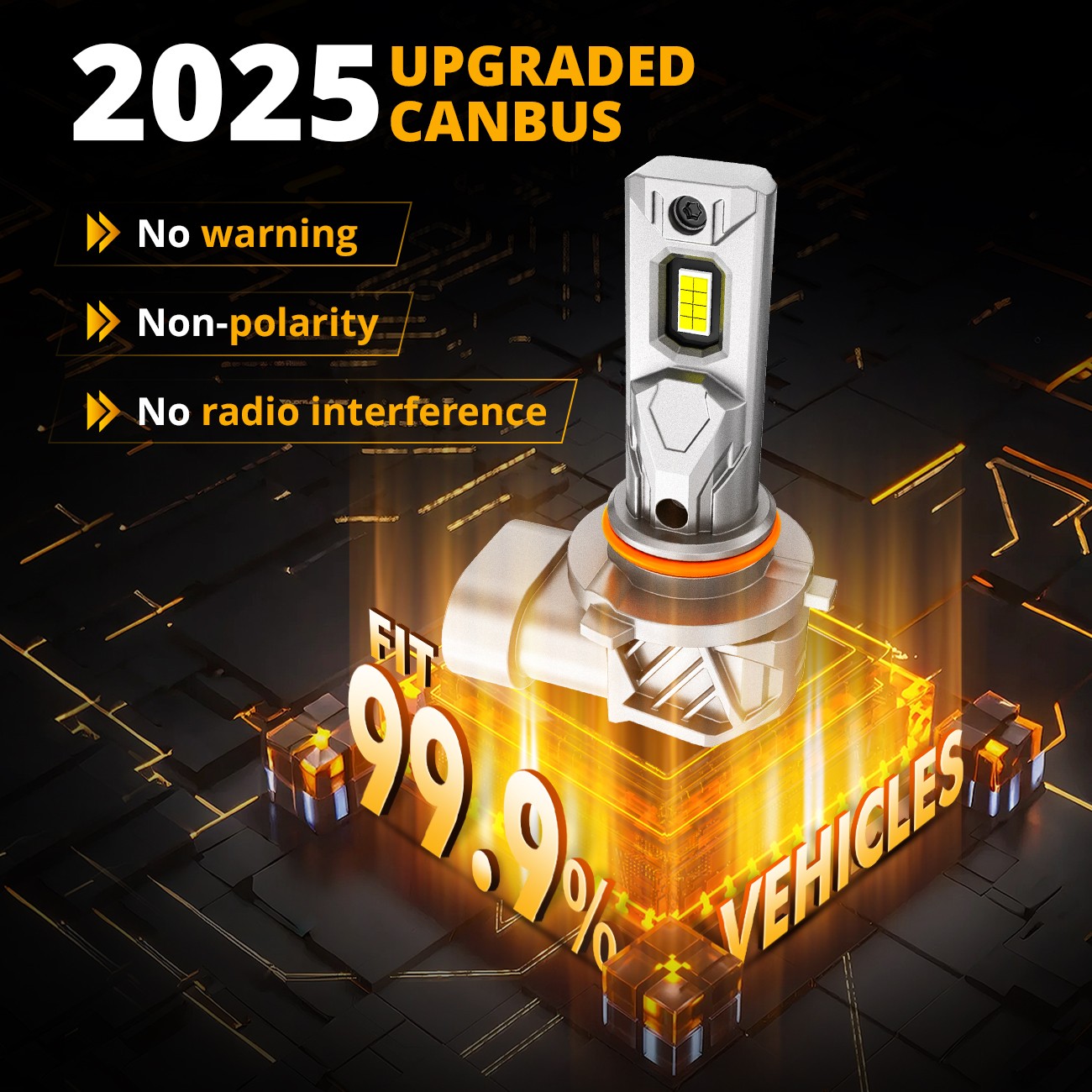 AUXBEAM 9005 HB3 LED High Beam Headlight Super Bright Bulb White 6500K 18000LM