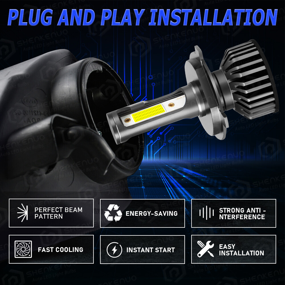LED Headlight High Low Beam Fog Light Bulbs 6500K For Toyota Tundra 2014-2021 4x
