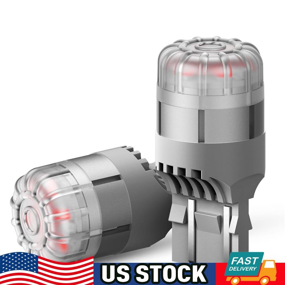 2pcs AUXITO 7443 7440 7444 Red LED Turn Signal Tail Brake Light Bulbs Error Free