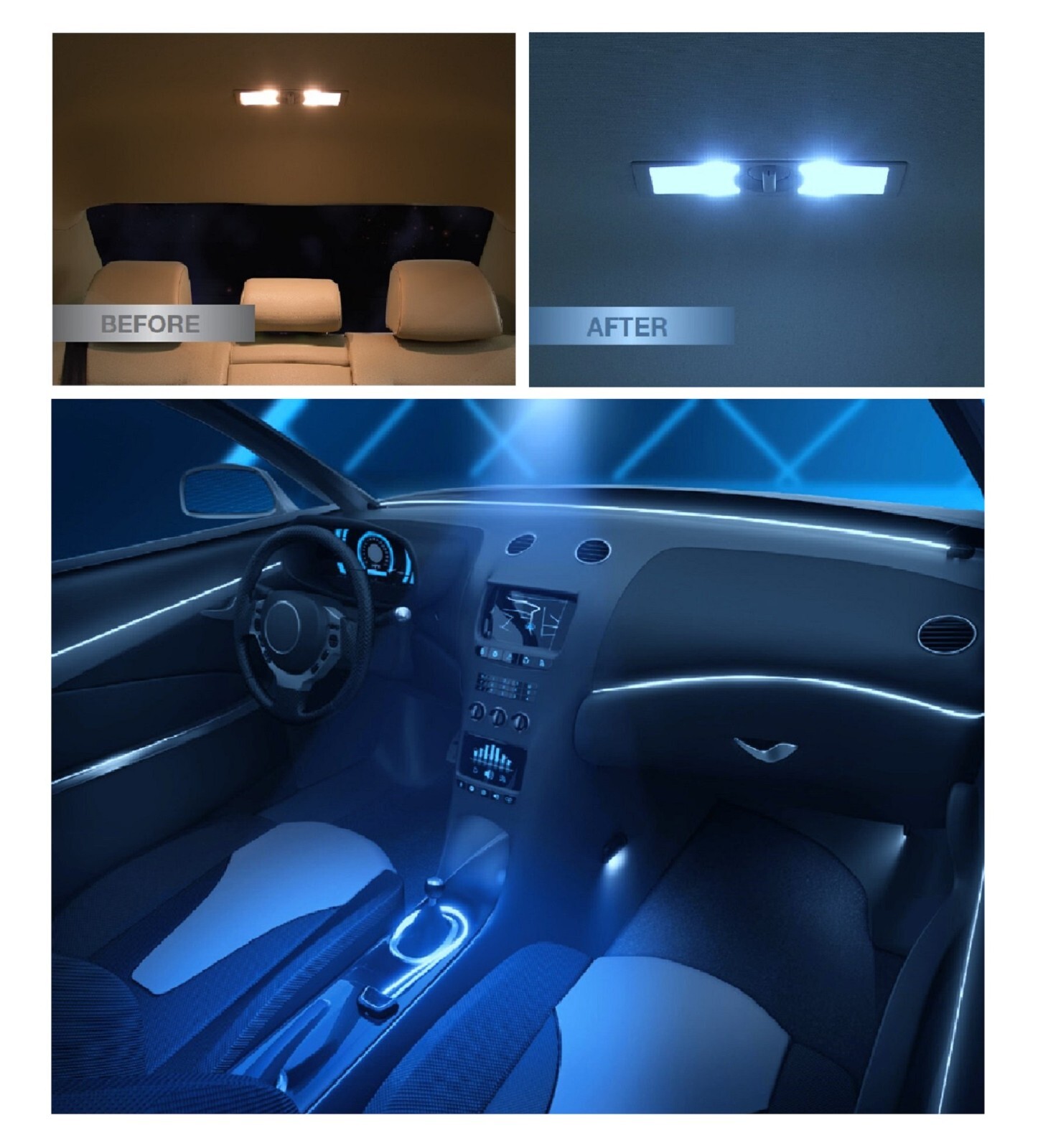 LED Light Canbus Error Free 578 5W Blue 10000K Two Bulb Trunk Cargo Upgrade OE