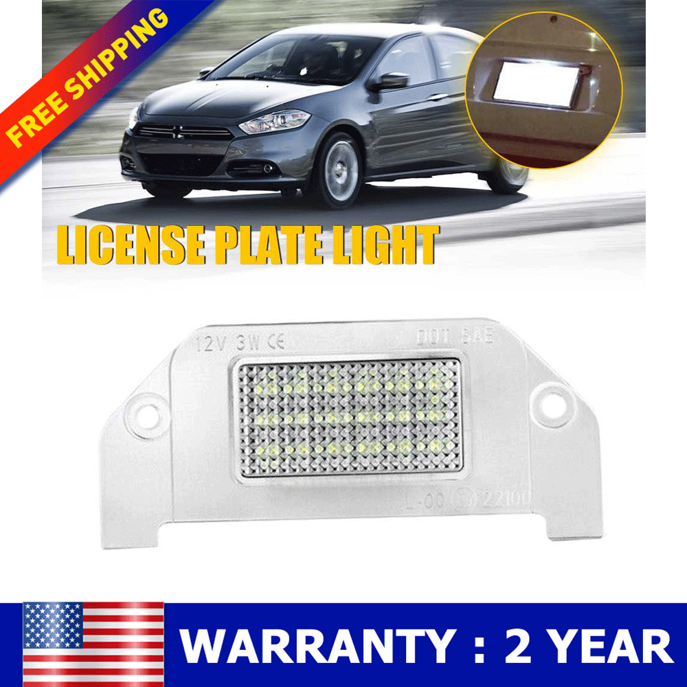 For Dodge Bright White 18-LED License Light Plate 6000K Bright Super Accessories
