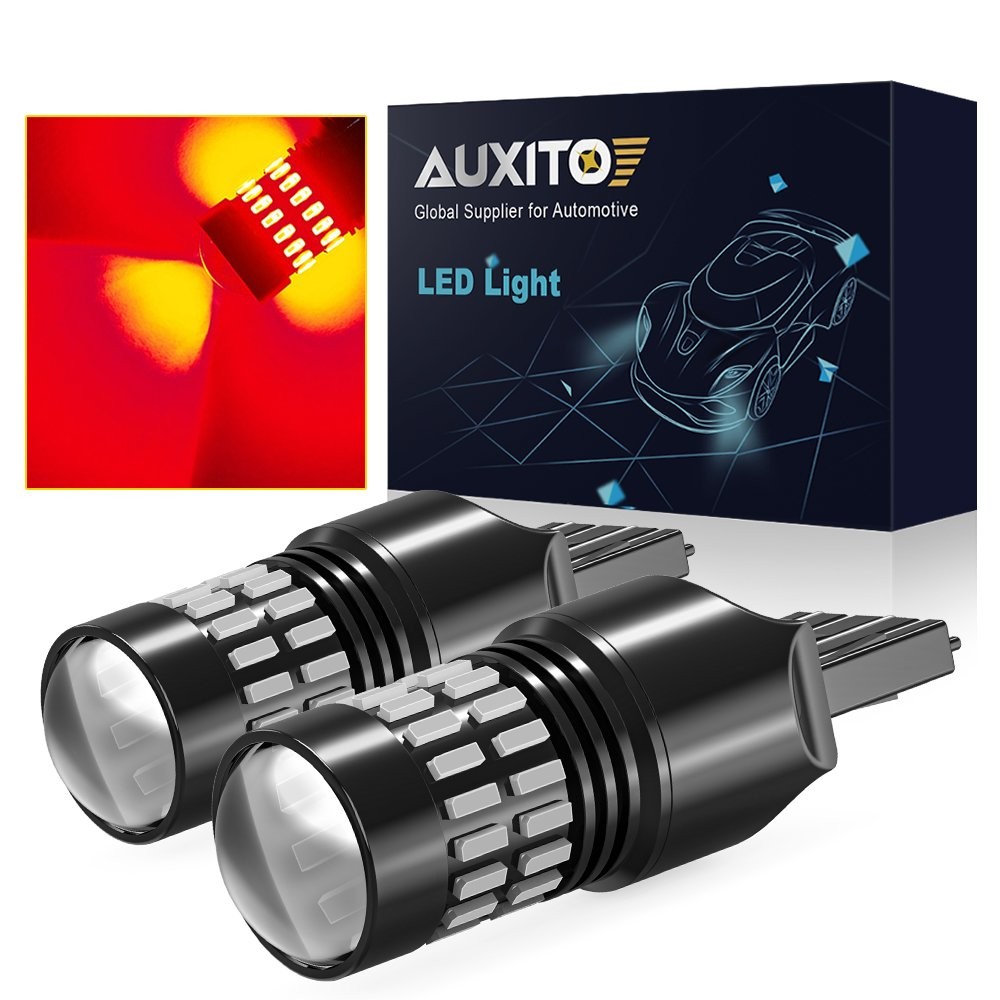 AUXITO 7443 7444 Brake Tail Stop Light Red Flash Strobe Blinking LED Bulbs US