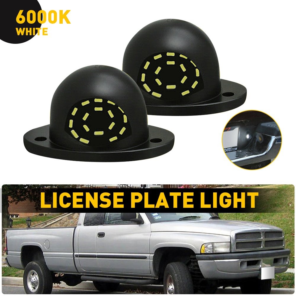 2X AUXITO White LED License Plate Light For 1994-2001 DODGE RAM 5500K 1000LM C
