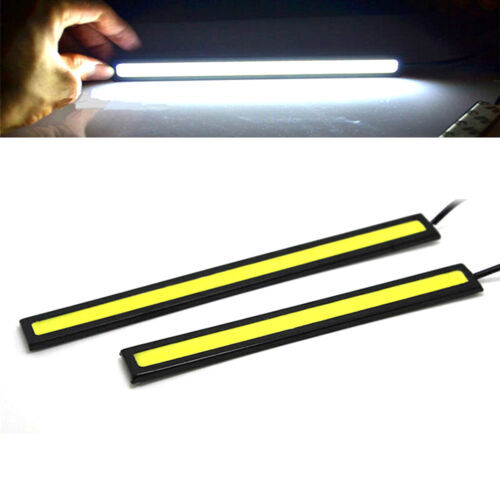 White 12V LED Strip DRL Daytime Running Light Fog COB Lamp Driving 10PCS 17cm
