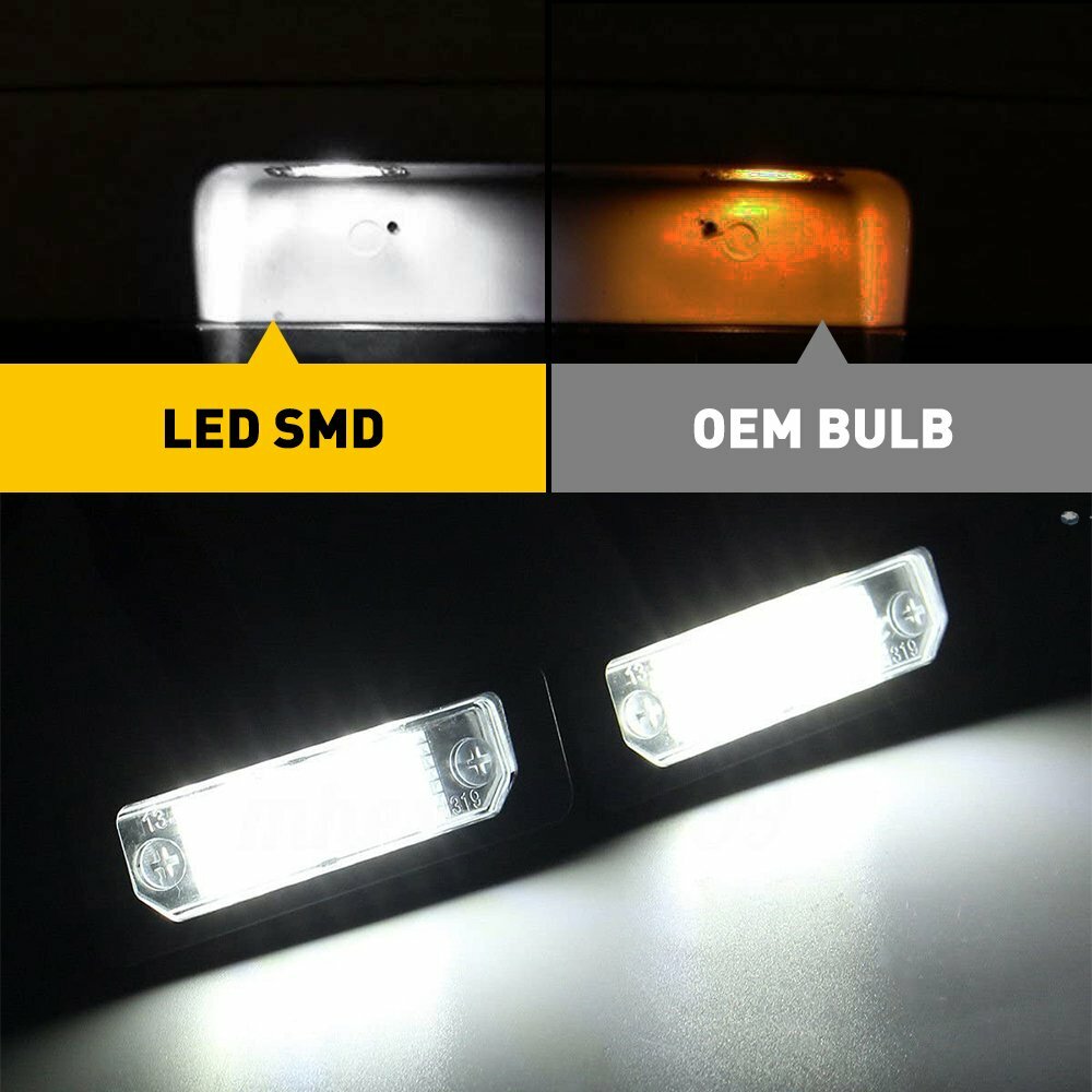 For Lincoln MKS MKT MKX MKZ White LED License Plate Light Tag Lamps 6000K Bright