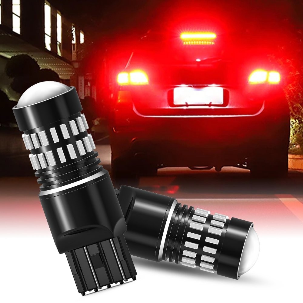 AUXITO 7443 Red 7440 Strobe LED Blinking Flash Brake Tail Light/Parking Lamp 48W