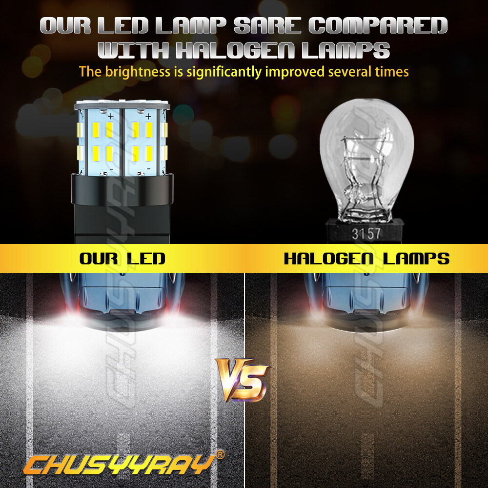 1000LM White 3156 3157 LED Reverse Backup Light Bulb For 2015-2021 Ford Mustang
