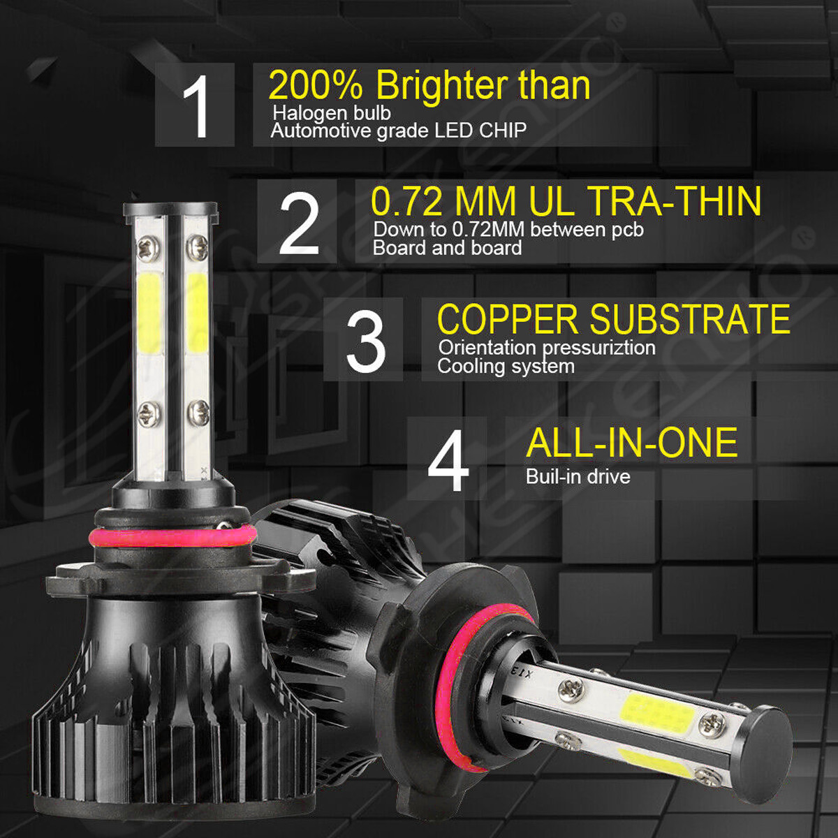 For Acura TL 2002 2003 LED Fog Light Replace 9006 HB4 6000K 60W 6000LM White set