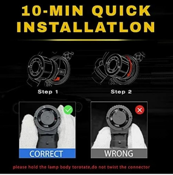 H11/H8/H9 LED Headlight Bulbs XOVY 300% Brighter Wireless Low Beam/Fog Light …