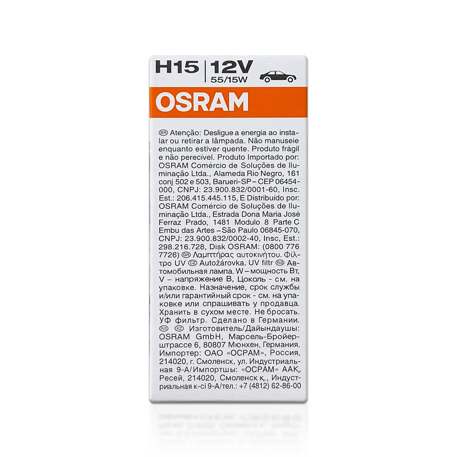Osram H15 Original Standard OEM Headlight Halogen Bulbs | 64176 | Pack of 2