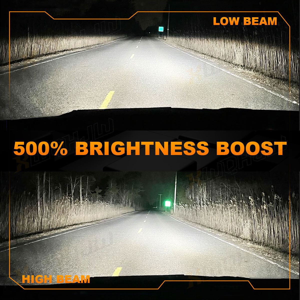 XWQHJW Combo 9005+9006+H10 LED Headlight Fog Light Kit High Low Beam Bulbs White