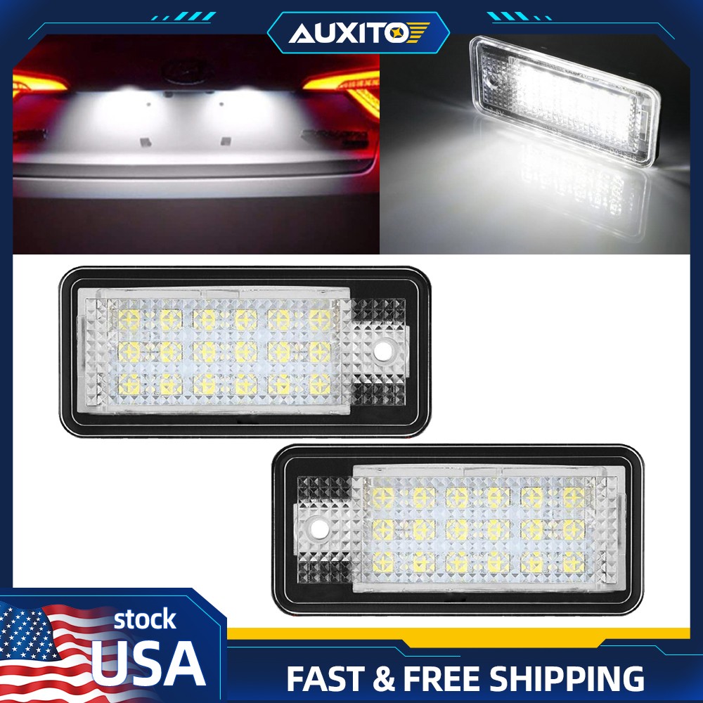 2X CANBUS LED License 800LM Lamp Plate for Audi A4 A3 A6 A8 Q7 B6 8E 4E RS4 RS6