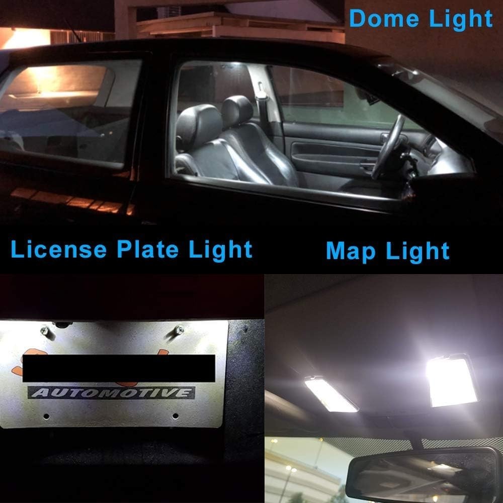Universal Fit BA9S LED Bulbs – 6000K White, Perfect for Dome & License Plate