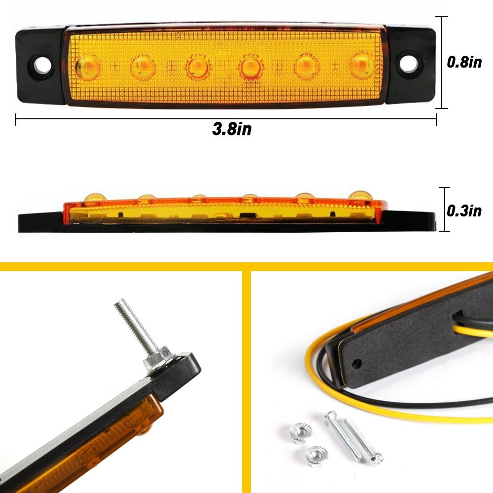 20 Pods LED Rock Lights Underglow Car Truck Bed Lighting Neon Light Decor Yellow