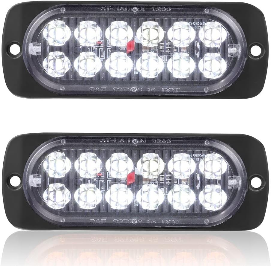 Pack of 2 Waterproof LED Reverse Backup Lights – Aluminum Housing, DOT Compliant