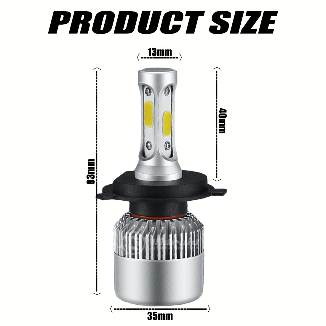 7 Inch LED Round GLASS Headlight Original Classic Look + LED H4 Bulb Conversion
