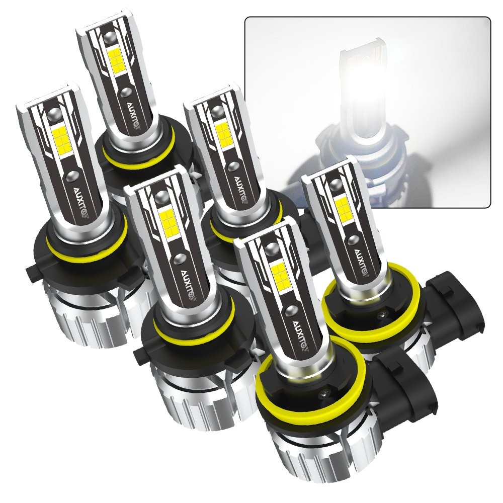 6/12/18X 9005 9006 H11 LED Headlight Combo Kit High Low White 90000LM CANbus