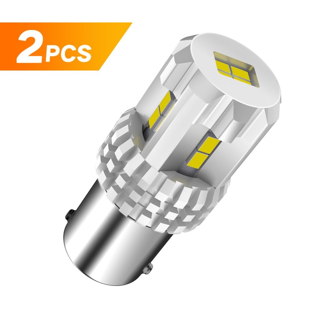 8PCS White 1156 7506 P21W BA15S LED Car Reverse Tail Parking Light DRL Bulbs 12V
