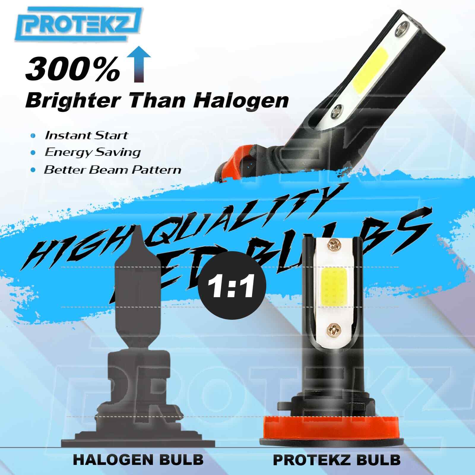 H10 9145 LED Fog Light Kit Bulbs 5Years Warranty 800W 120000LM 6500K White