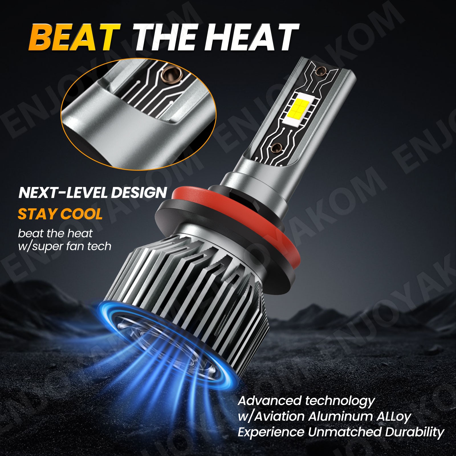 9005 H11 LED Headlight KIT Combo Bulbs 12000K High&Low Beam Super Bright White
