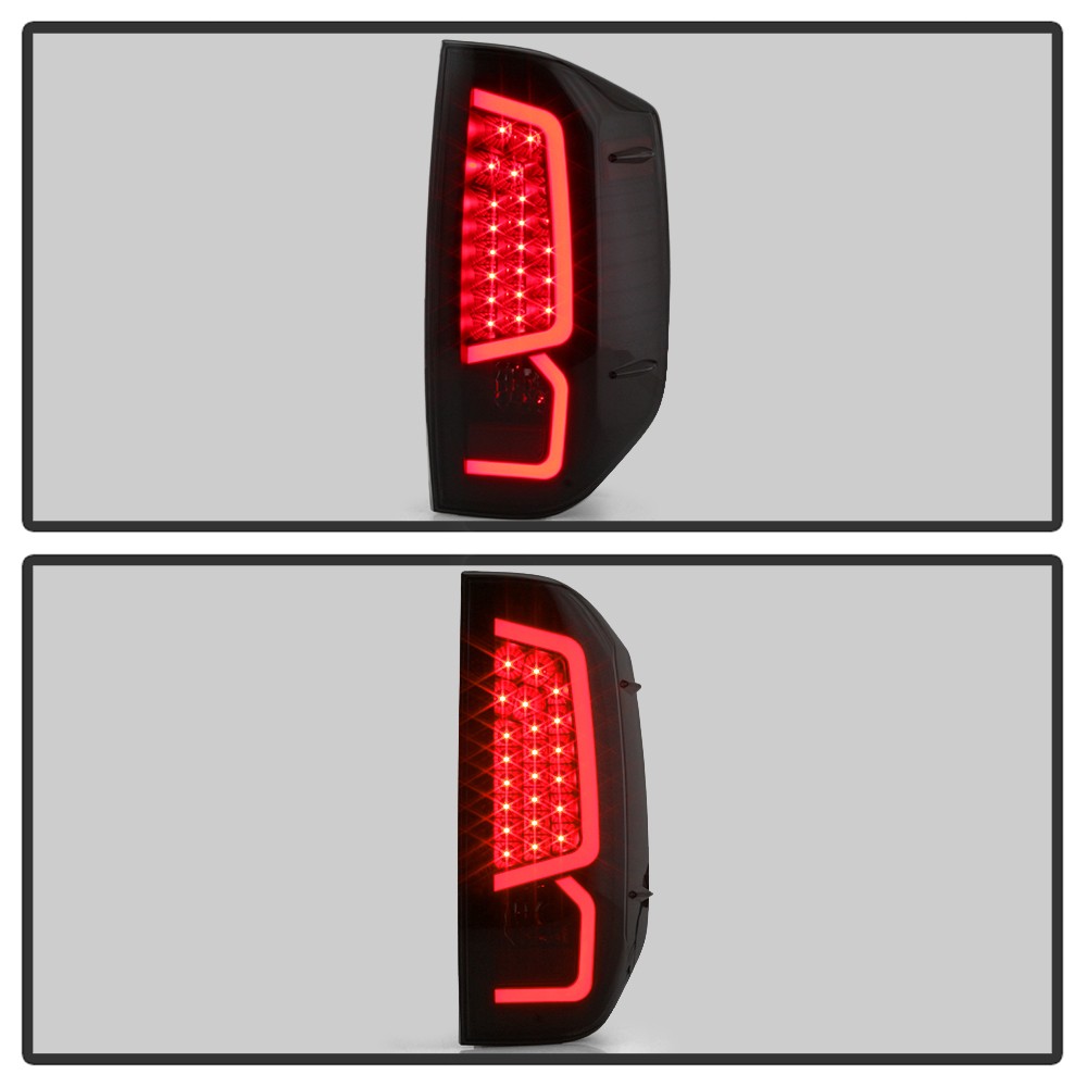 For 2014-2021 Toyota Tundra Smoke Lens Clear LED Tube Tail Lights Set Left+Right