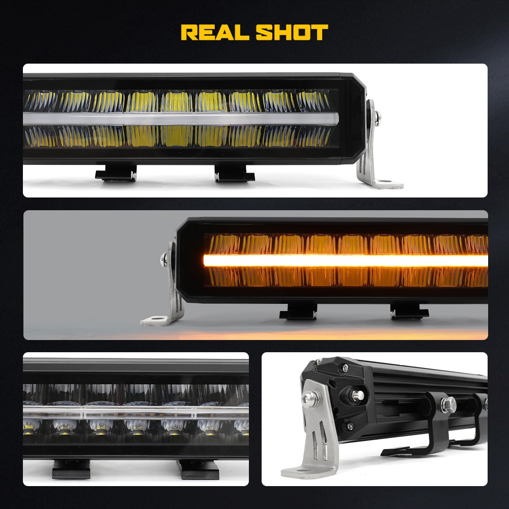 12V-24V Night Blazer 22″ Dual Row LED Light Bar With DRL Park Light Function 20″