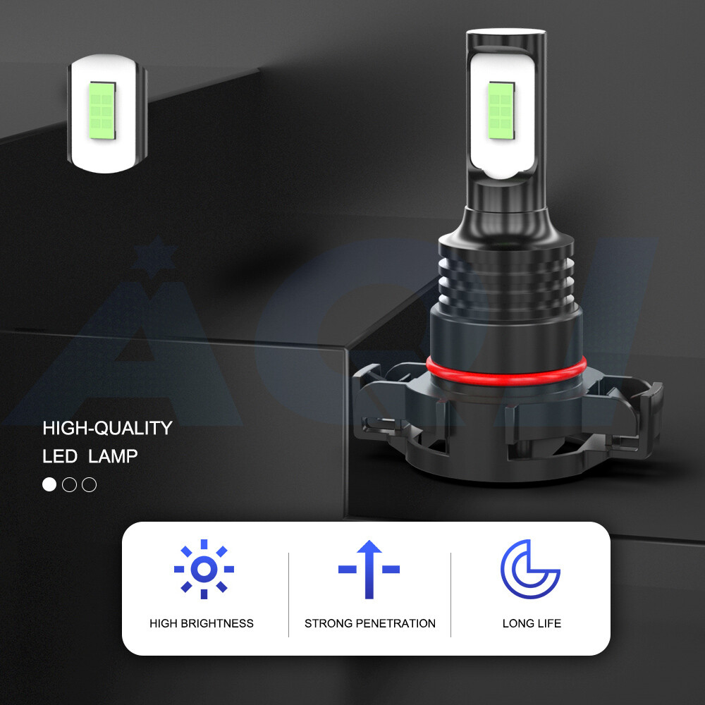 2x H16 5202 blue LED Daytime Running Light DRL Bulbs for Jeep Compass 2017-2019